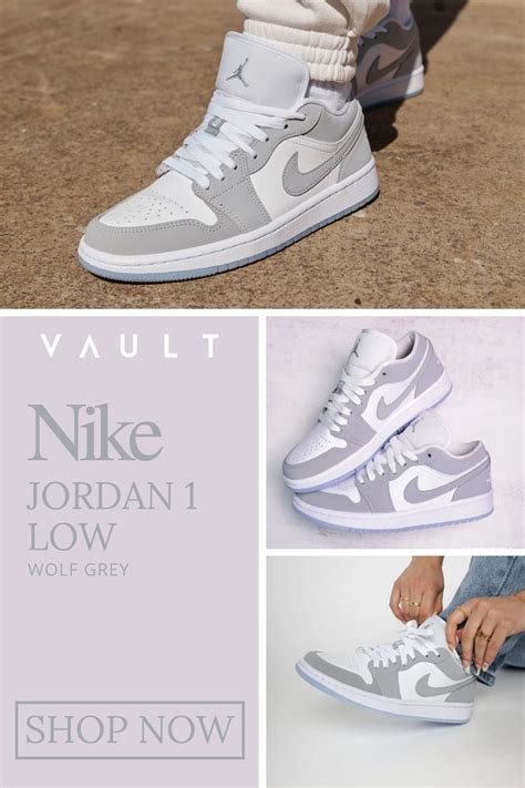 Nike Air Jordan 1 Low Wolf Grey Women's | Sneakers fashion, Air jordans ...