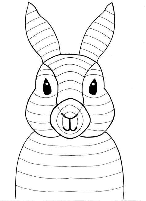 printable funky bunny template