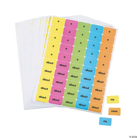 Sight Word Stickers – 201-300 | Oriental Trading