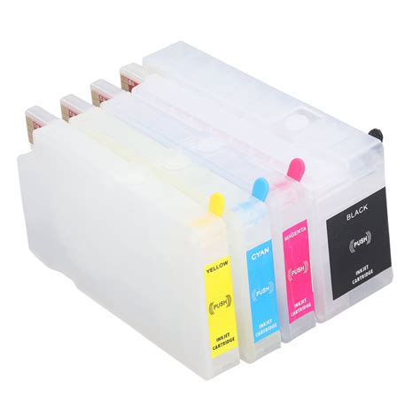 4 Colors Ink Cartridge With Permanent Chip Refillable Ink Box Printer