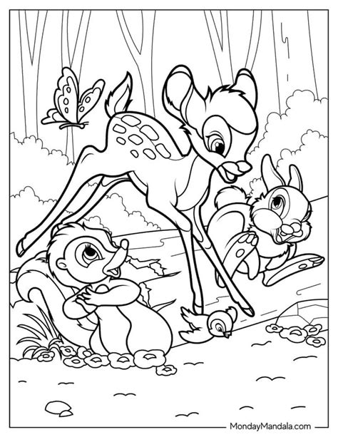 20 Bambi Coloring Pages Free Pdf Printables Disney Coloring Pages Disney Coloring Sheets