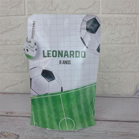 Saquinho Zip Lock 10 X 15 Cm Metalizado Futebol Elo7