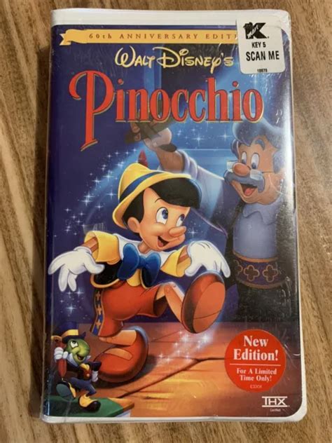 Pinocchio Vhs Walt Disneys Classic Th Anniversary Sealed New