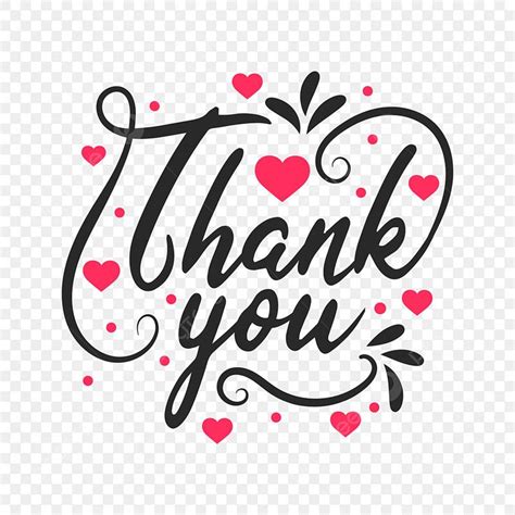 Thank You Letter Vector Art Png Thank You Text Lettering Thank You