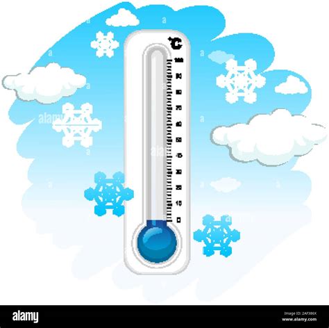 Thermometer and cold winter illustration Stock Vector Image & Art - Alamy