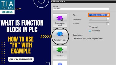 How To Use Function Block Fb In Tia Portal Siemens Plc Youtube