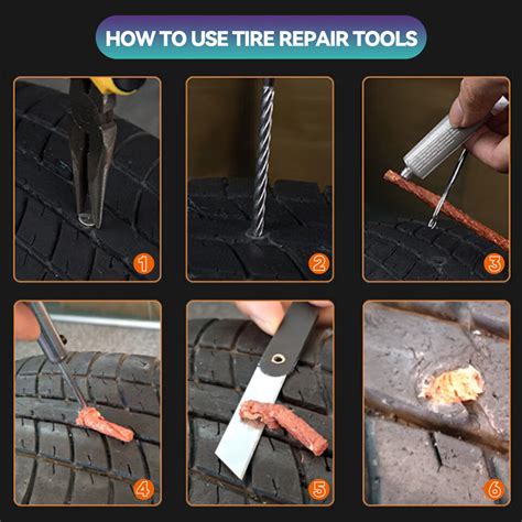 23 Pc Tire Repair Kit DIY Flat Tire Repair Car Truck Motorcycle Home