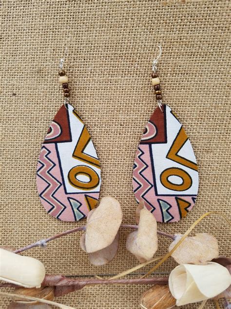 Statement Earringsafrican Fabric Earringsstatement Earringsankara Fabric Earringsafrican