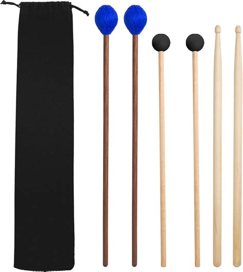 Amazon Vixxnoxx Pairs Drum Mallets Maple A Drum Sticks Marimba