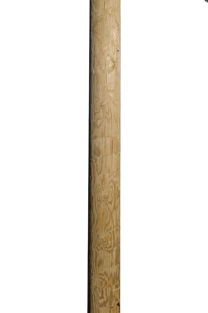 Premium Photo Wooden Pole Isolated On White Background