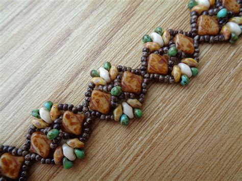 Beadweaving Pattern For Diadem Bracelet With Silky Beads And Superduos Etsy