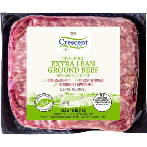 Crescent Foods Grass Fed Extra Lean Ground Beef 9307 Home Meat Delivery