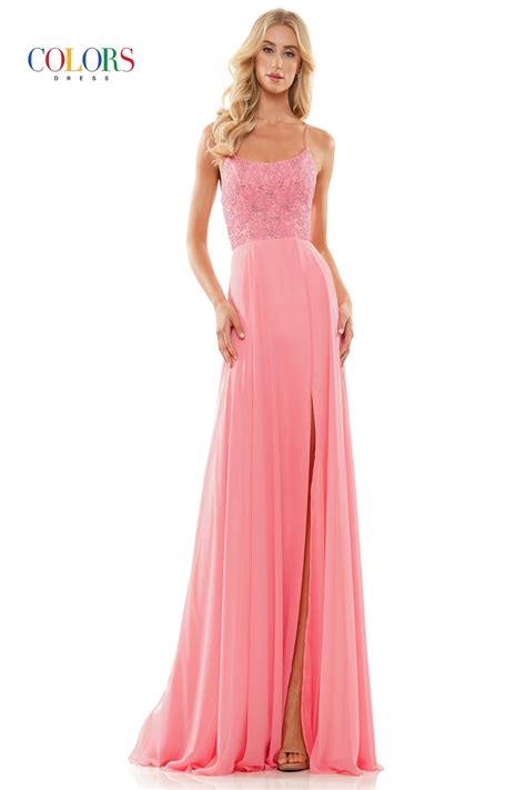 Colors 2933 Evening Dress: Luxurious Chiffon, A-Line Design – Mydressline