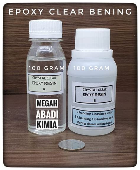 Jual Epoxy Resin Bening Clear 100 Gram Hardener 100 Gram Di Lapak Megah