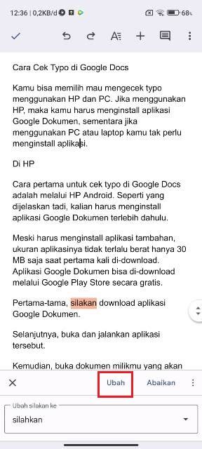 Cara Cek Typo Di Google Docs Melalui HP Dan Laptop Rancah Post