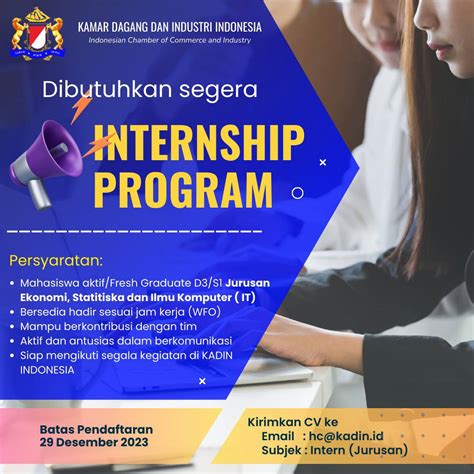 Lowongan Kerja Internship Program Di Kamar Dagang Dan Industri