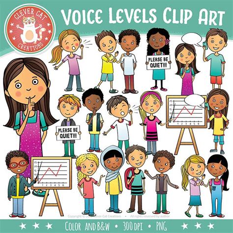 Voice Noise Levels Clip Art Made By Teachers Clip Art The Voice