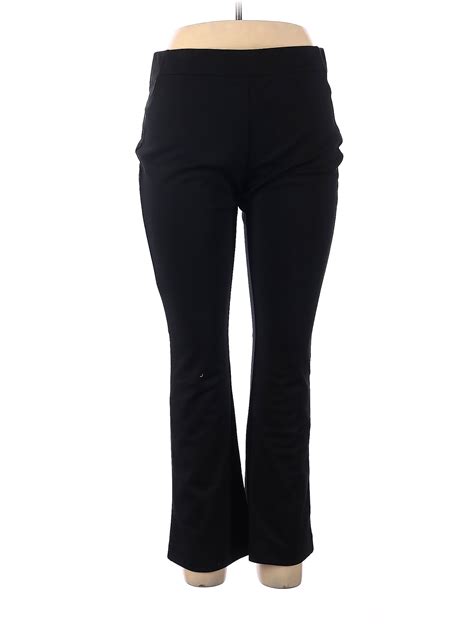 Simply Vera Vera Wang Solid Black Casual Pants Size 1x Plus 60 Off