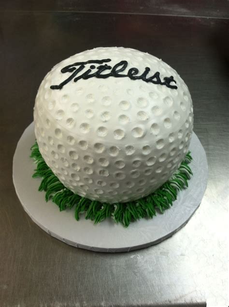 Butter-cream golf ball cake.