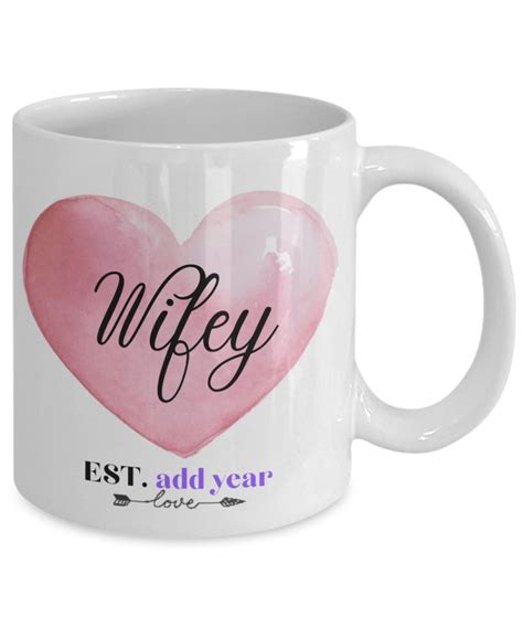 Personalized Wifey Hubby Coffee Mug Set Husband T T Etsy