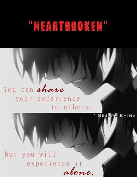 Heartbroken Sad Anime Boy Quotes