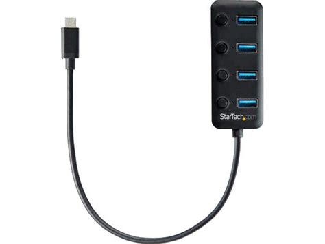 Hb30c4aib Usb C Hub 4x Usb A Ports With Individual On Off Switches Bus Powered