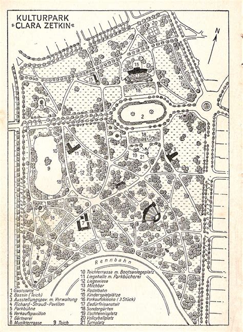 Plan Kulturpark Clara Zetkin Altes Leipzig