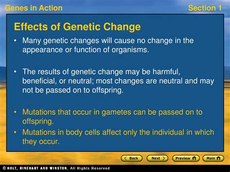 PPT Section 1 Mutation And Genetic Change PowerPoint Presentation