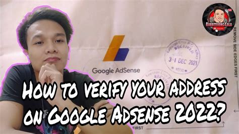 How To Verify Your Address On Google Adsense Youtube