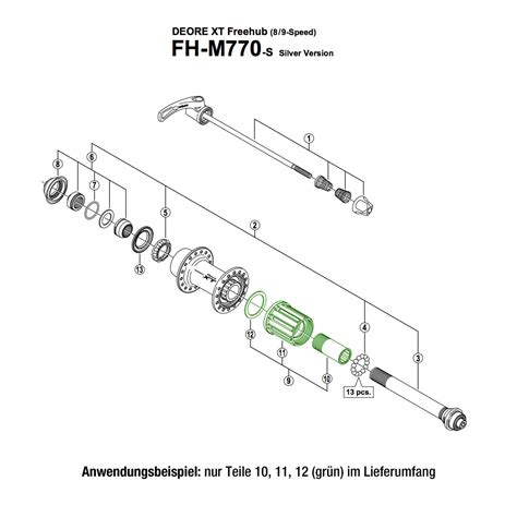 Shimano Freilaufkörper for Deore XT FH M770 FH M785 FH M8000 8 bis