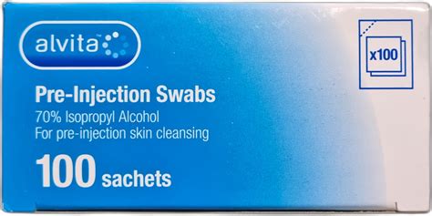 Pre Injection Swabs 100 Pack Medino