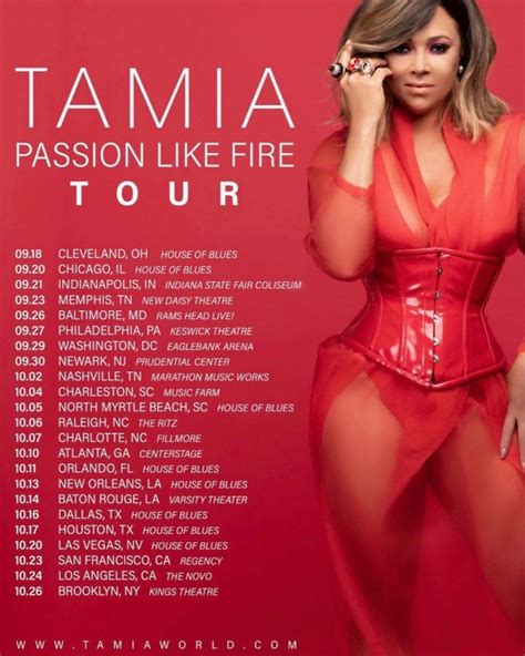 Tamia Announces ‘Passion Like Fire’ Tour (Dates) - Singersroom.com