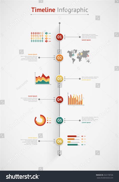 Timeline Vector Infographic World Map Stock Vector (Royalty Free ...