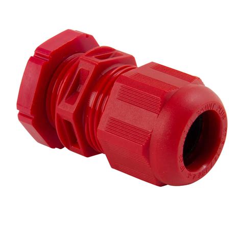 Wiska Glp Mm Ip Compression Gland With Locknut Red Pack Of