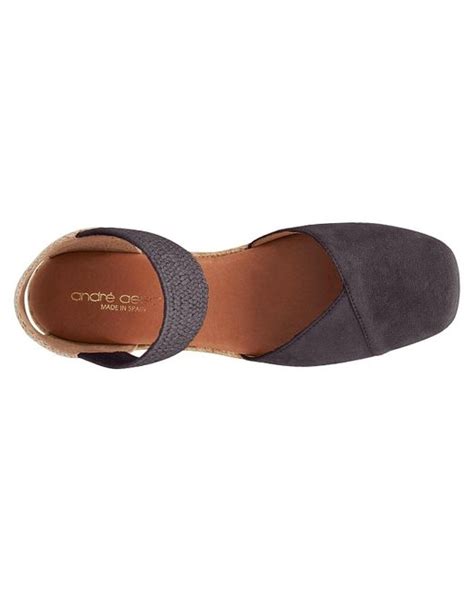 Andre Assous Pedra Espadrille Wedge Sandal in Metallic | Lyst