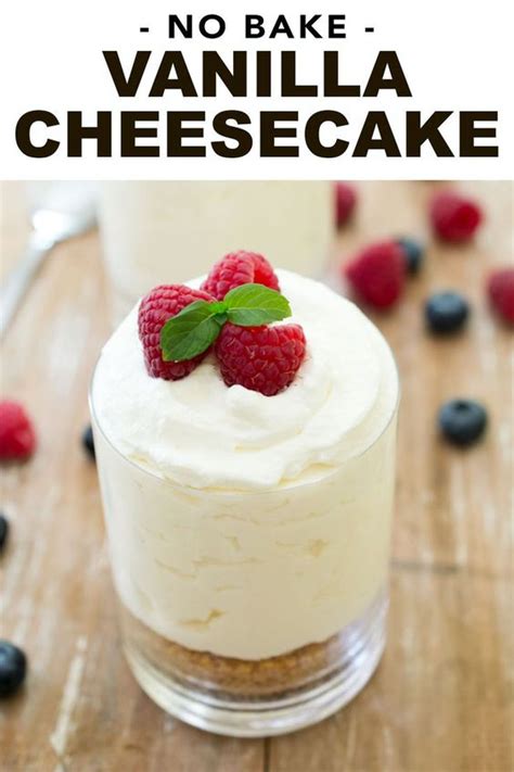 Individual No Bake Vanilla Cheesecakes Delicious Dessert Mom