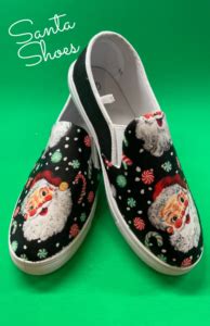 How To Mod Podge Fabric To Shoes Santa Sneakers CATHIE FILIAN S