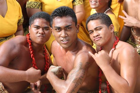 Three Samoan Men The Three Are Part Of A Dance Group From … Flickr