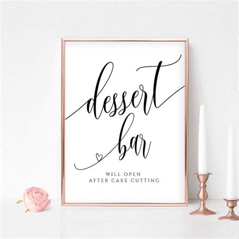 Dessert Bar Sign Printable Dessert Table Sign Dessert Table Etsy