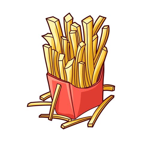 Vector Hand Drawn French Fries Illustration 42166933 Vector Art At Vecteezy