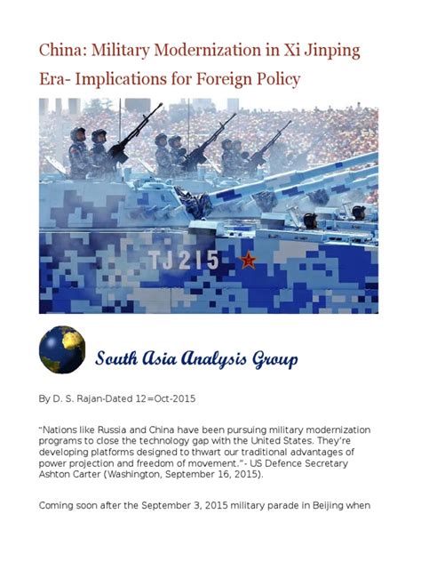 China Military Modernization in Xi Jinping Era - Implications For ...