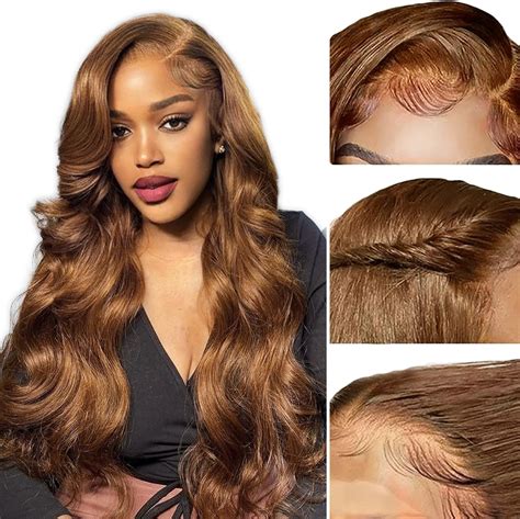 Clong Light Chocolate Brown Lace Front Wig Human Hair 4