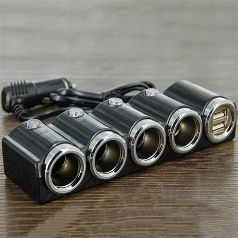 Dual Usb Car Way Car Cigarette Lighter Adapter Socket Splitter Auto