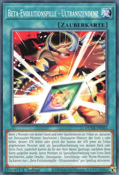 Recollectibles Sammelkarte Yugioh Karte Beta Evolutionspille