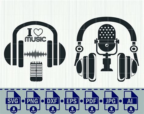 Microphone Svg File Music Svg Microphone Cut File Microphone Clipart