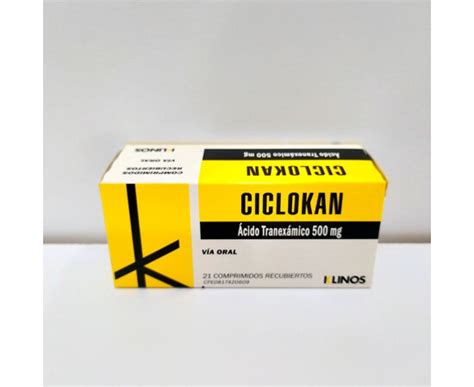 MEDICINA CICLOKAN ACIDO TRANEXAMICO 500 MG X 21 COMP KLINOS