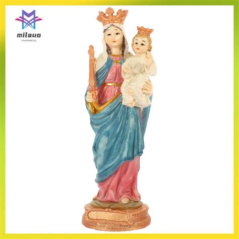 Milauo Statue Ornaments Resin Crafts Decor Virgin Mary Figurine Roman