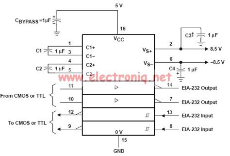 Rs232 Max232 Driver Receiver For Serial Port With Explanation