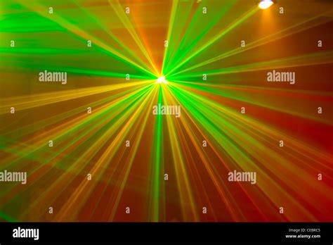 Green and Red Laser Disco Lights Stock Photo - Alamy