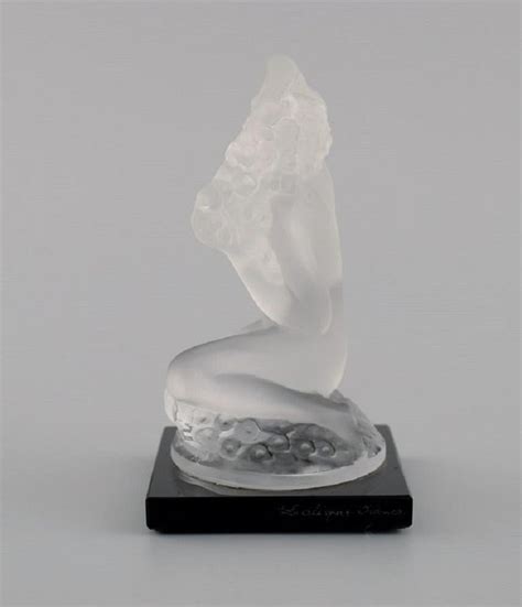 Ren Lalique France Nude Woman In Frosted Art Glass Mid Th Century